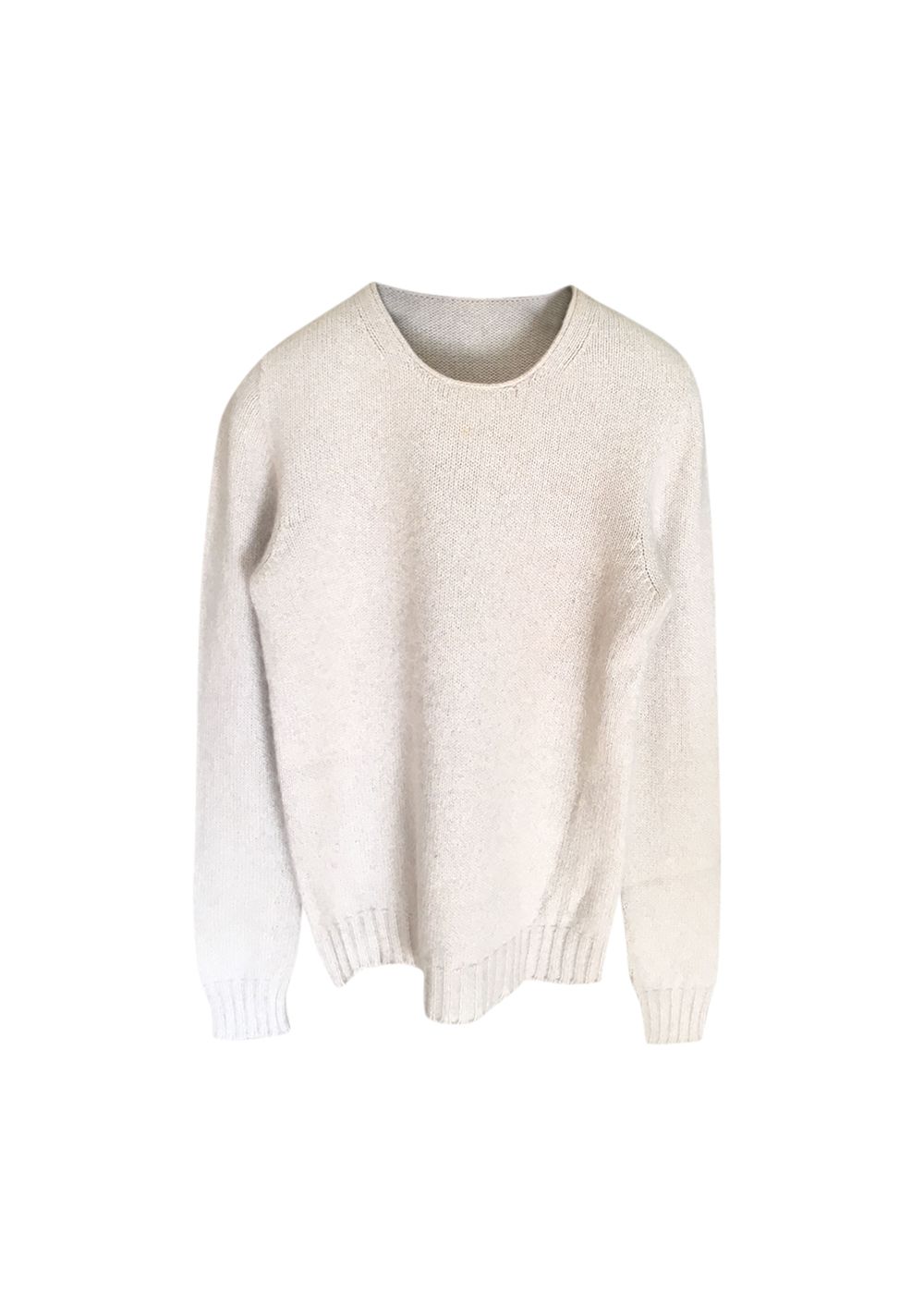 Preowned Hermes Crew Neck Cashmere Jumper Size S oatmeal