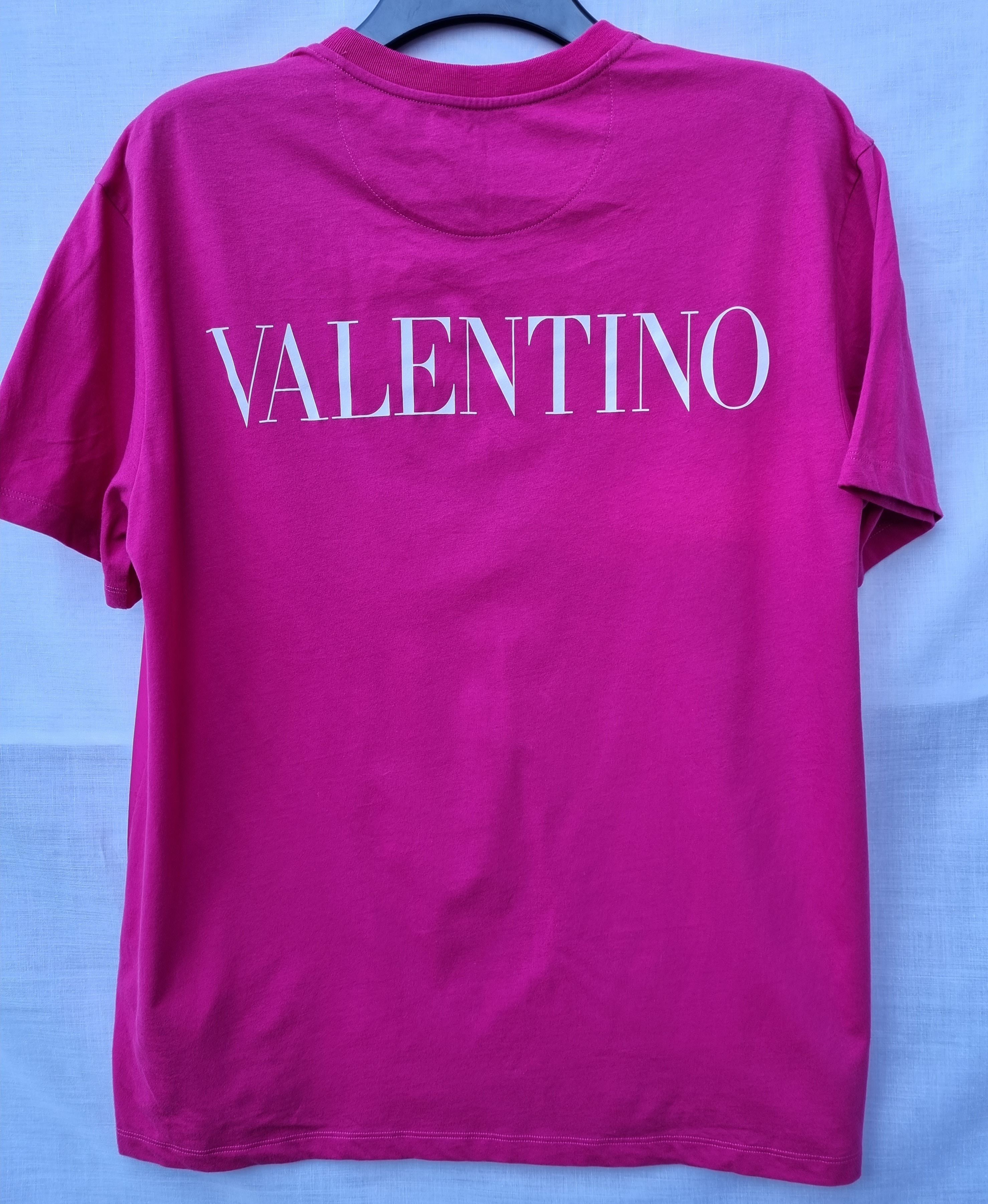 Valentino Hot pink cotton jersey T-shirt Size XL