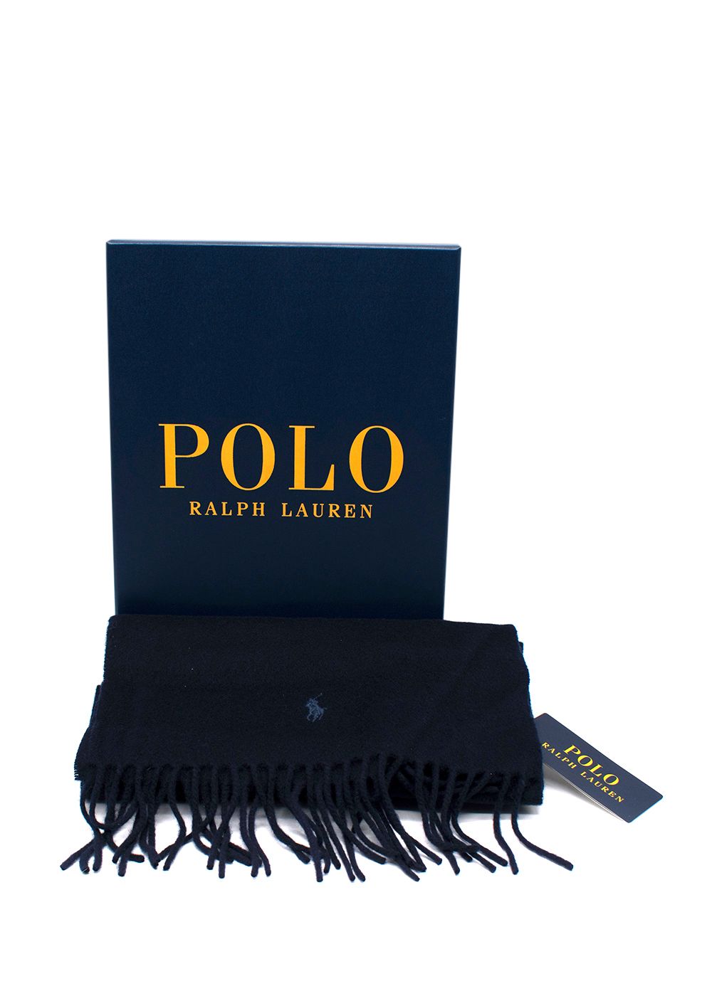 Men's Polo Ralph Lauren Unisex Navy Cashmere Scarf Navy Blue