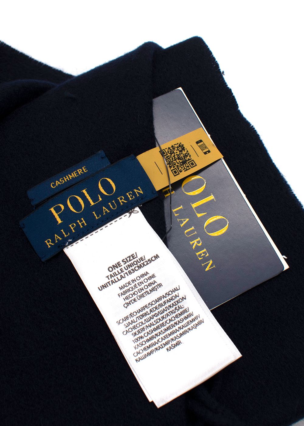 Men's Polo Ralph Lauren Unisex Navy Cashmere Scarf Navy Blue