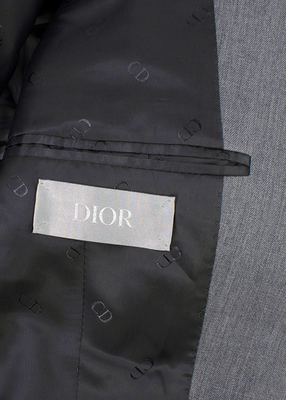 Men's Dior Homme Grey Virgin Wool Blazer Size S