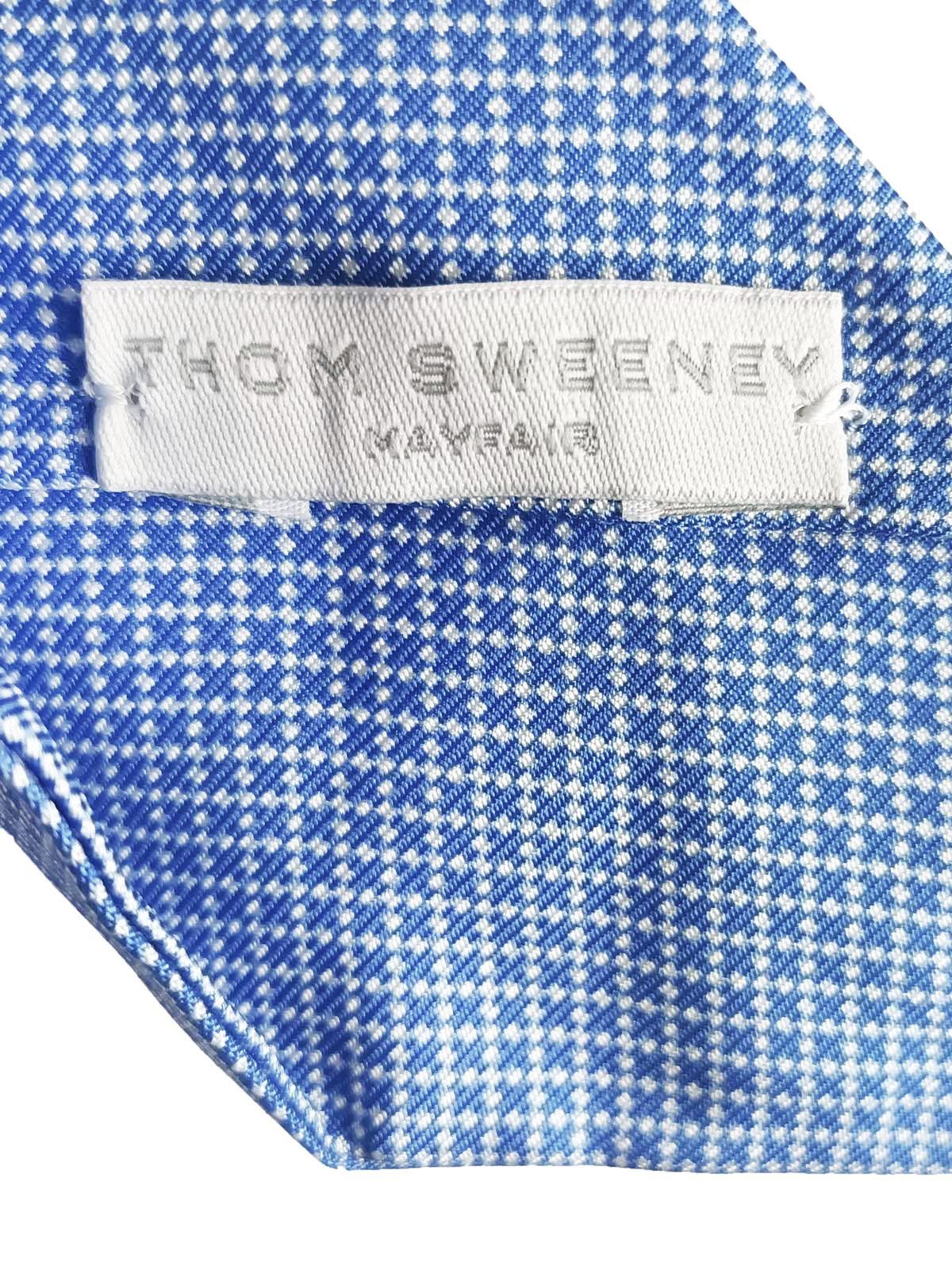 Men's Thom Sweeney Blue patterned silk tie