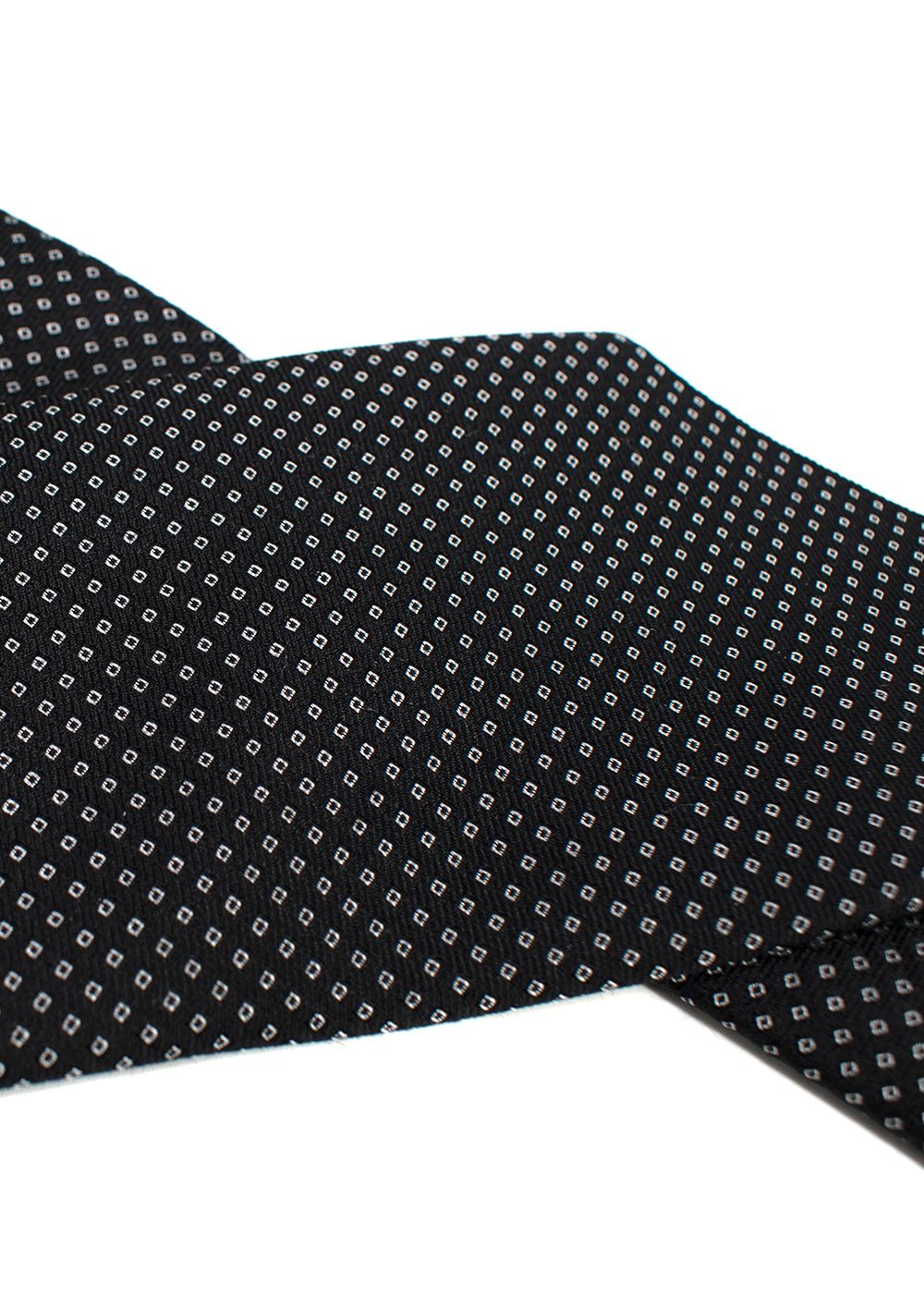 Dior Black and Grey Polka-dot Tie