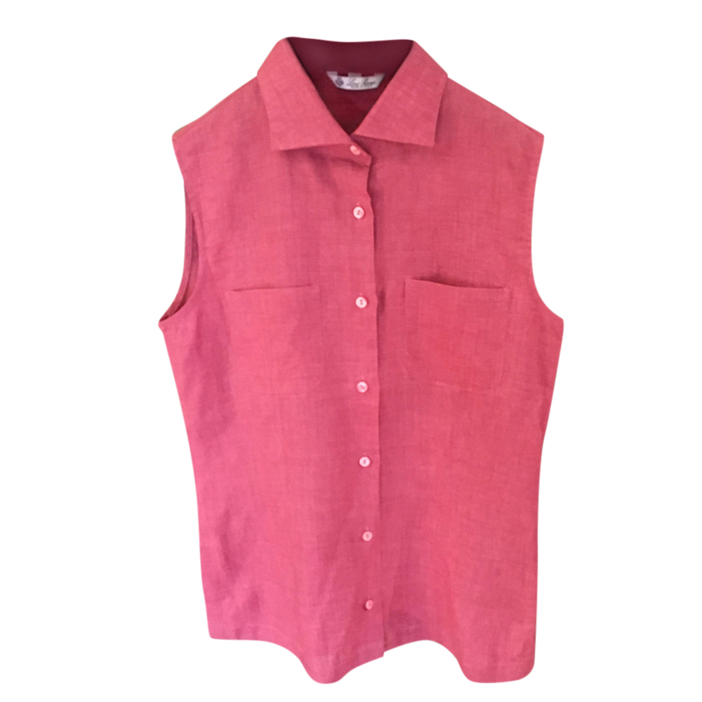 Preowned Loro Piana pink linen top Size XS