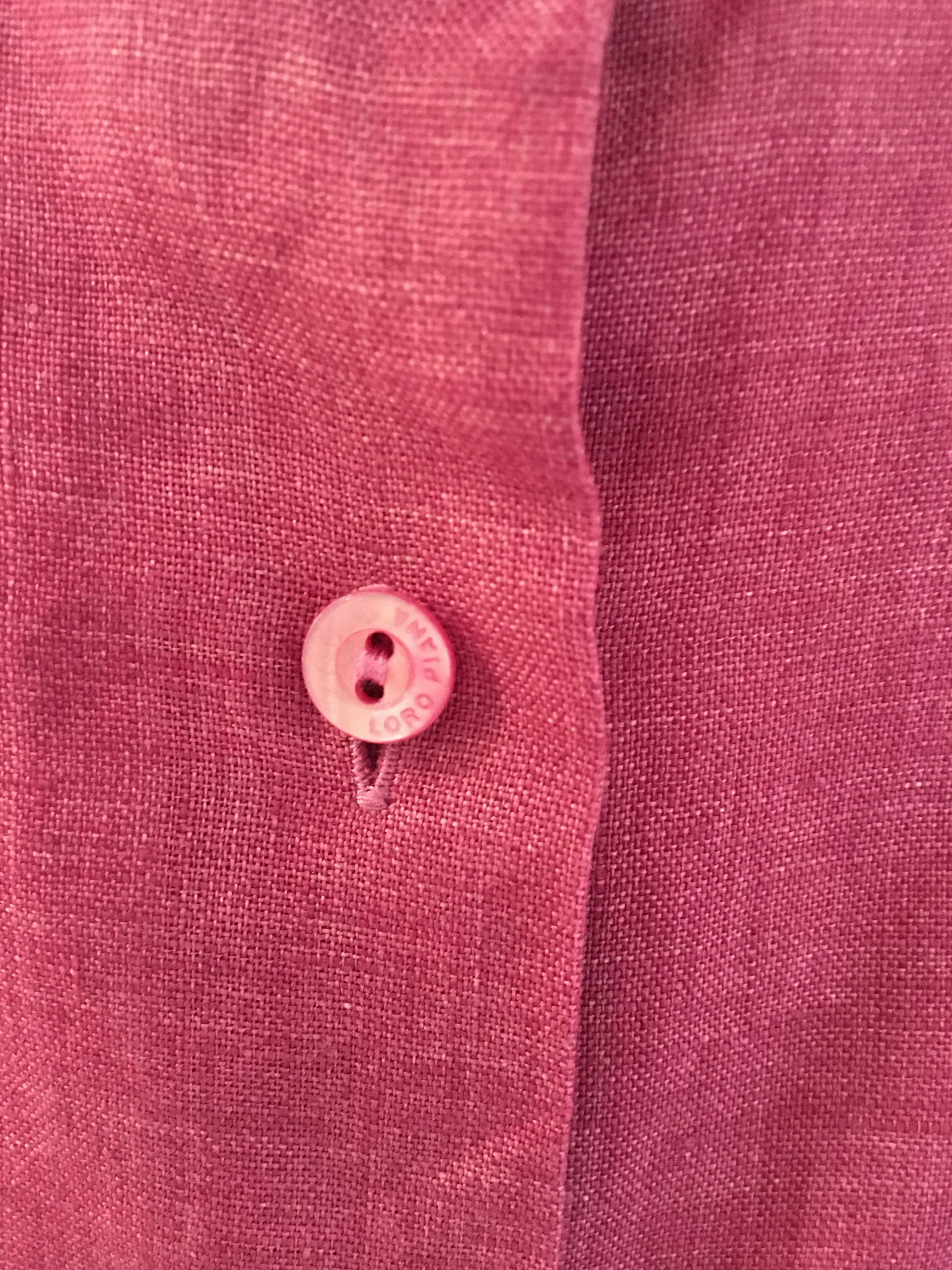 Preowned Loro Piana pink linen top Size XS