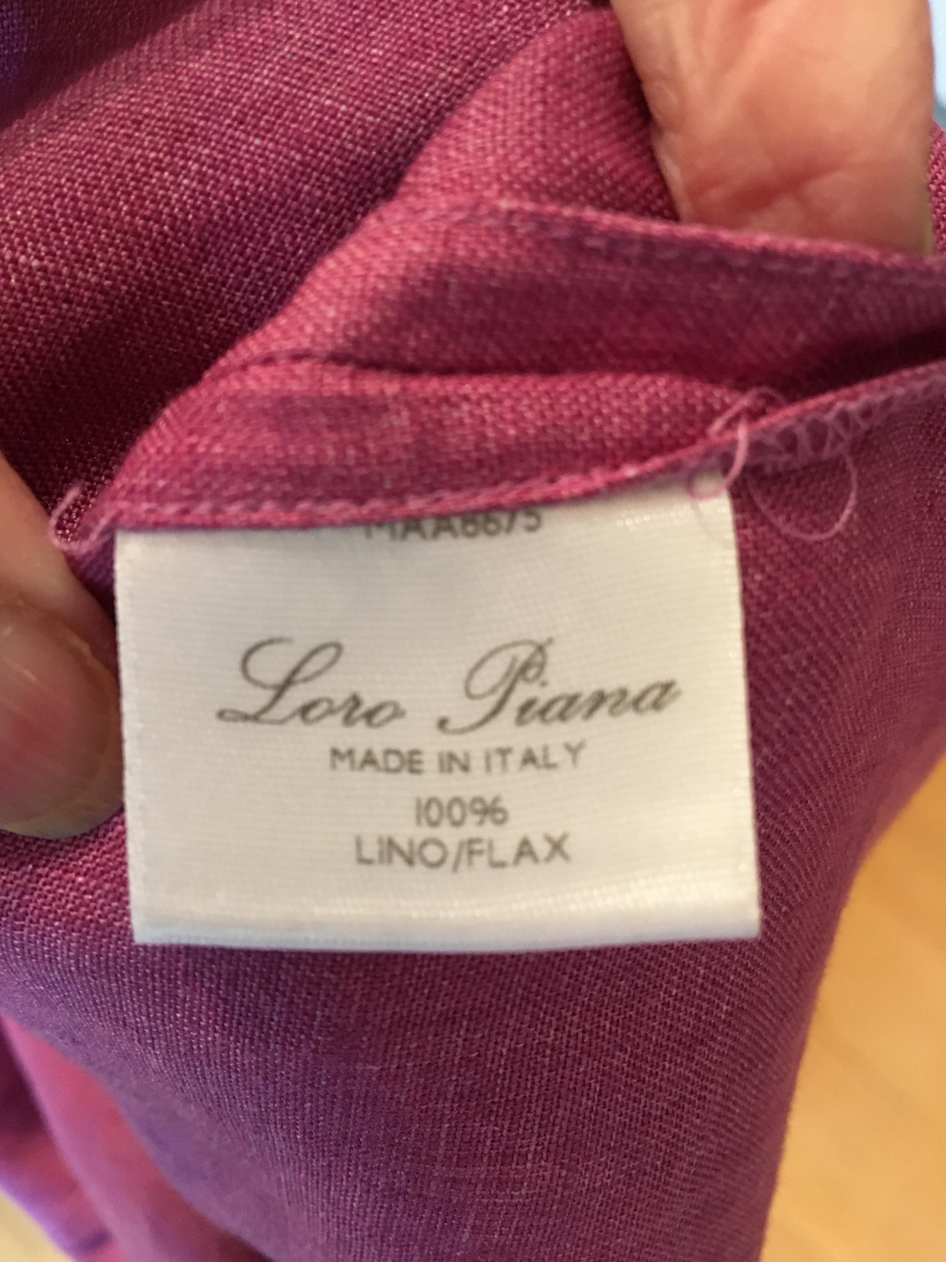 Preowned Loro Piana pink linen top Size XS