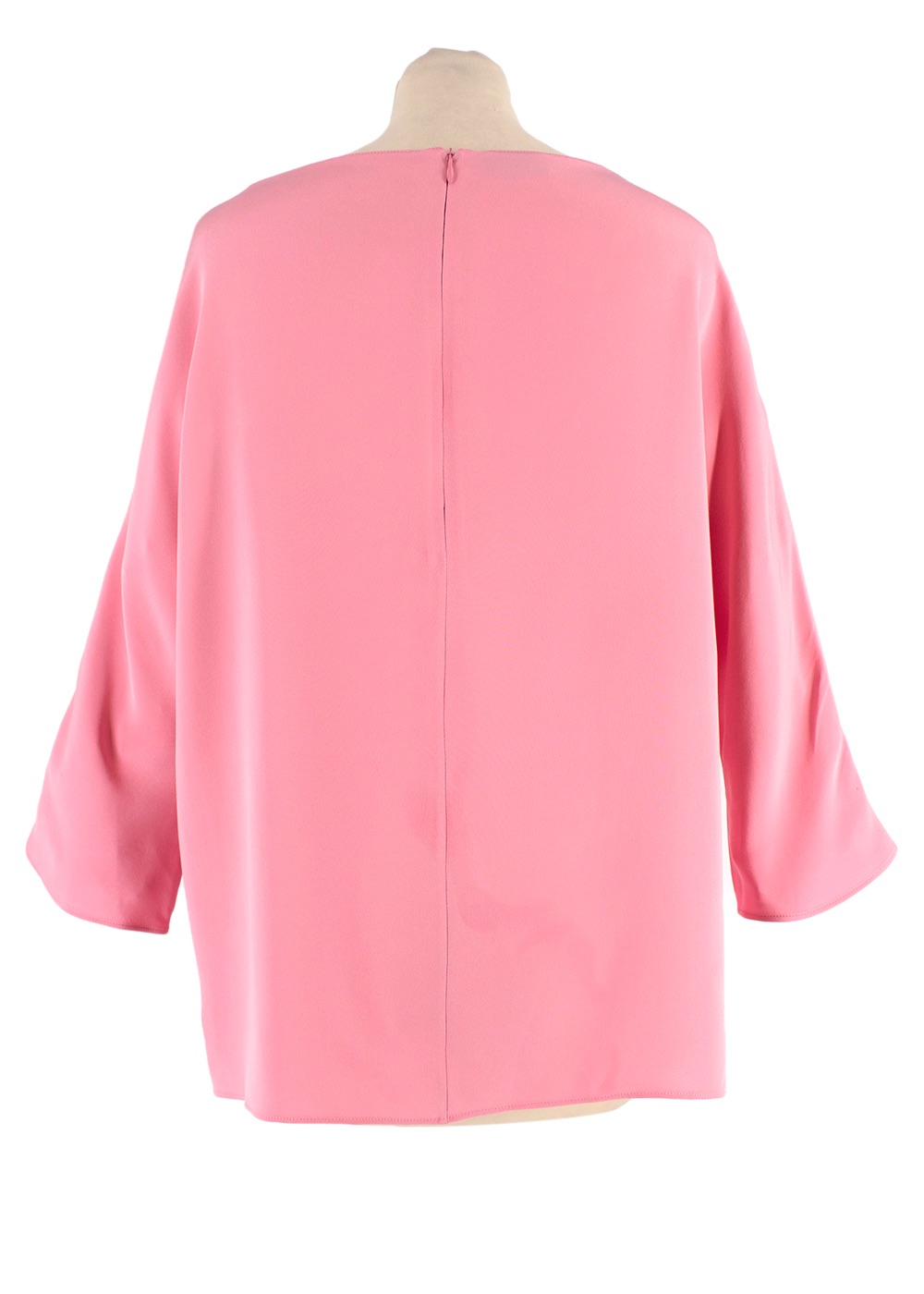 Preowned AKRIS Pink Mulberry Silk Top Size S