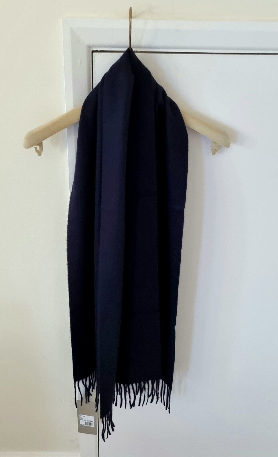 NPeal Blue Cashmere Scarf navy