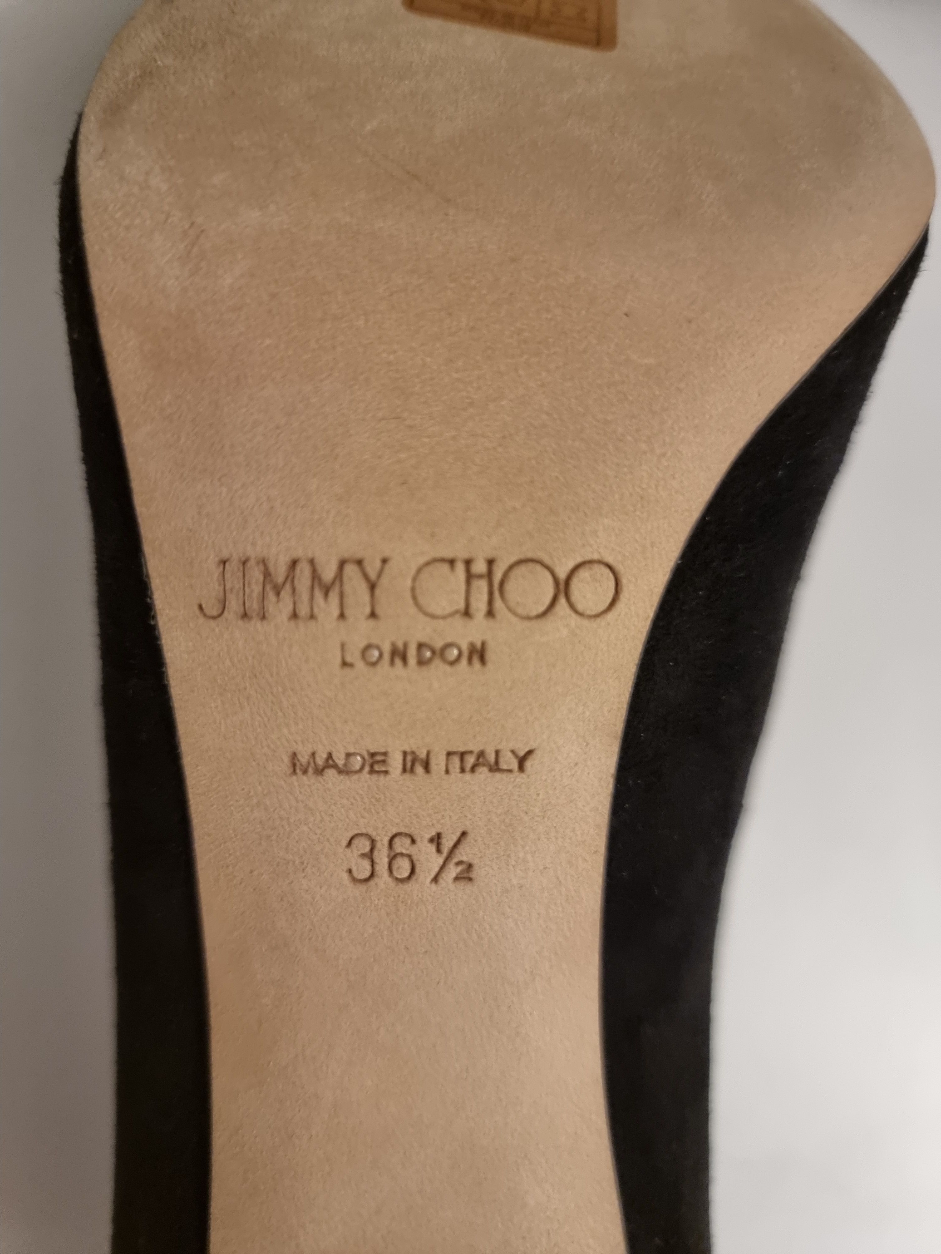 Jimmy Choo Baker 85 Pvc-trimmed Suede Pumps Size 365 Black