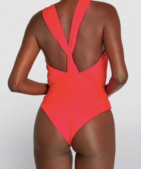 Magda Butrym Cross Over Swimsuit Size S Pink polyamide/elastane