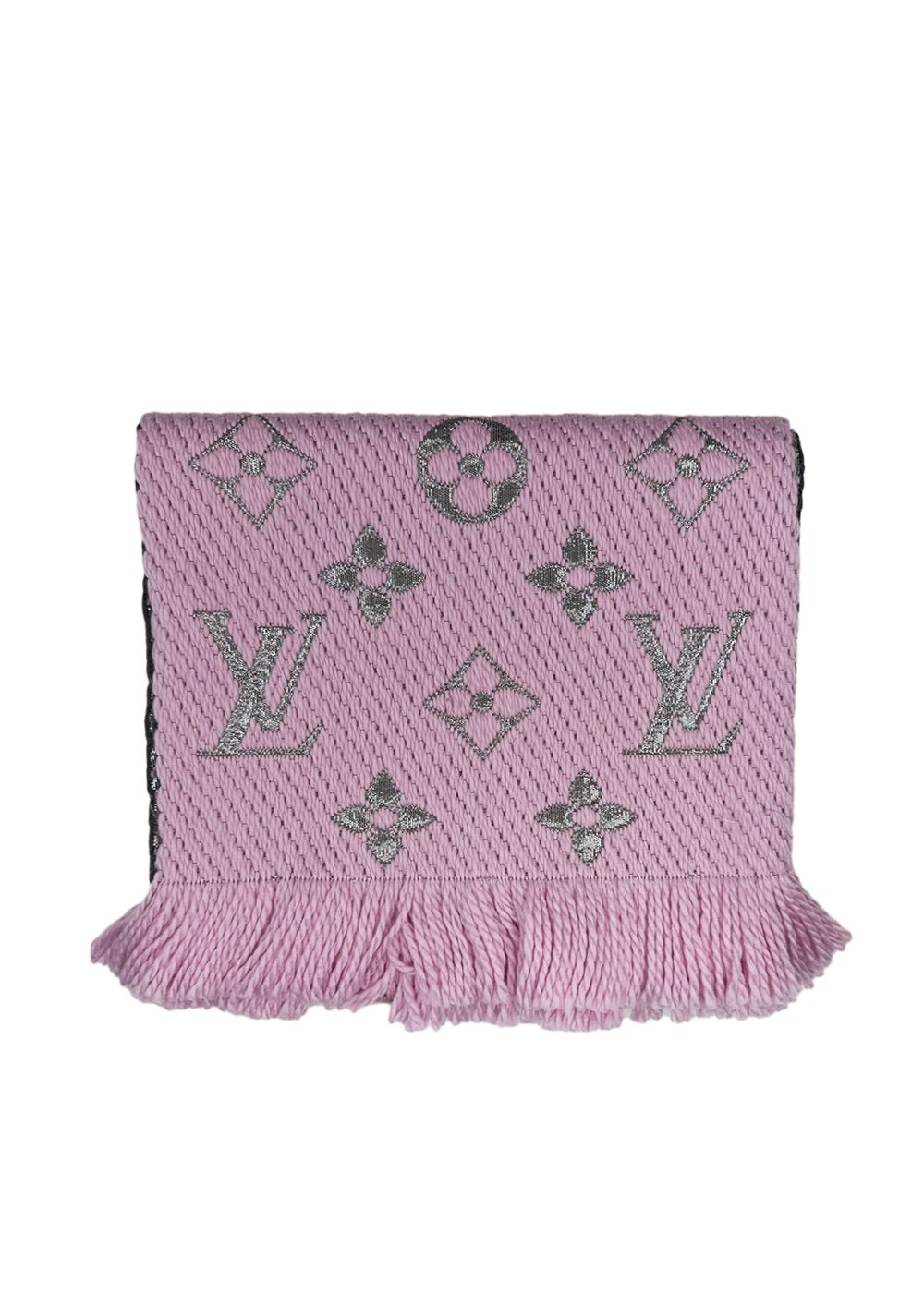 Louis Vuitton Pink Logomania Shawl Pink/Silver wool/silk/metalized fiber