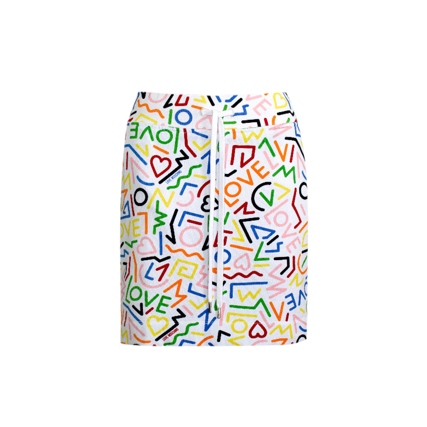 Love Moschino LOVE printed cotton skirt Size S