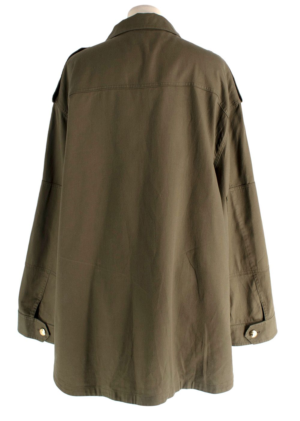 Preowned Celine Khaki Military Jacket Size L cotton