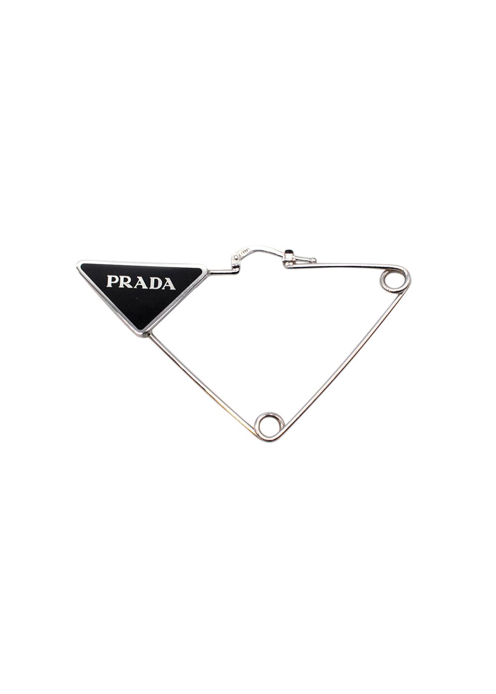 Prada Symbole single earring Black silver