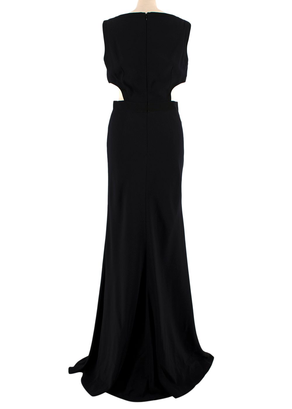 Alexander McQueen Black Crepe Cut-out Gown Size L viscose