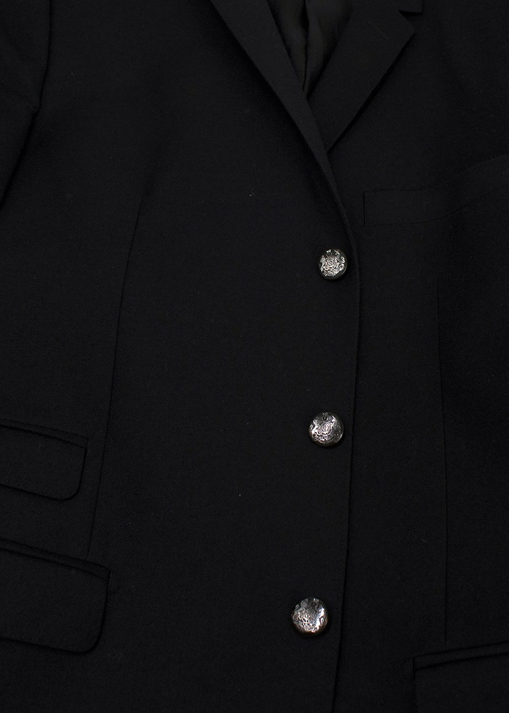 Men's Dolce  Gabbana Black Wool Single Breasted Blazer Size XXXL