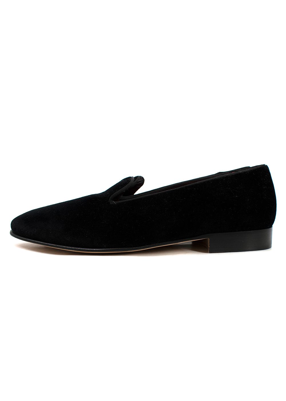 Men's Ralph Lauren Black Velvet Alonzo Slippers Size 40