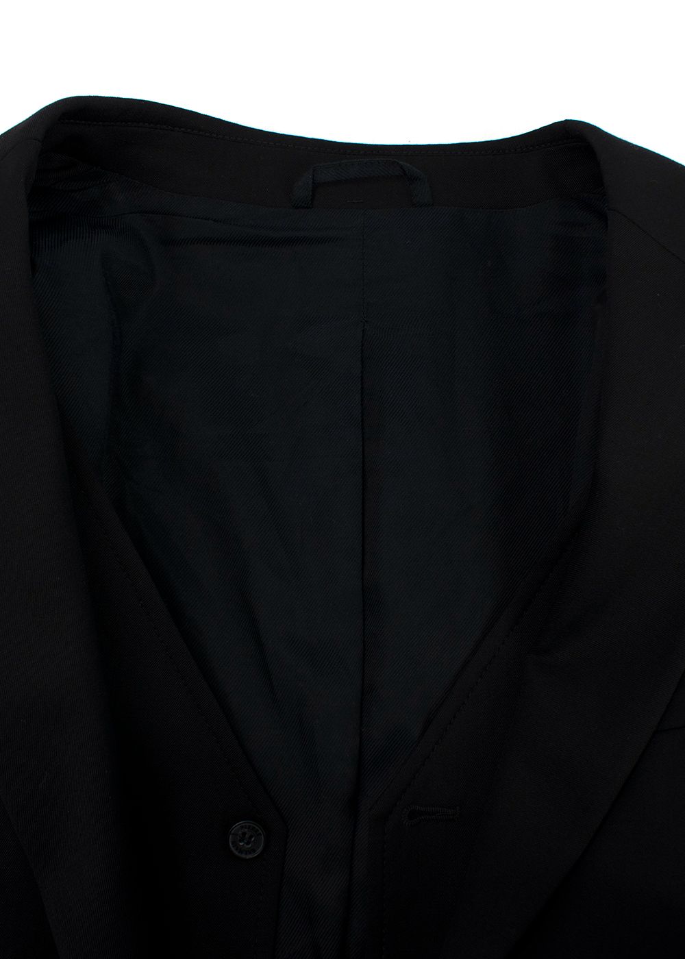 Men's Pierre Balmain Black Wool Blazer with Waistcoat Size XXL wool/elastane