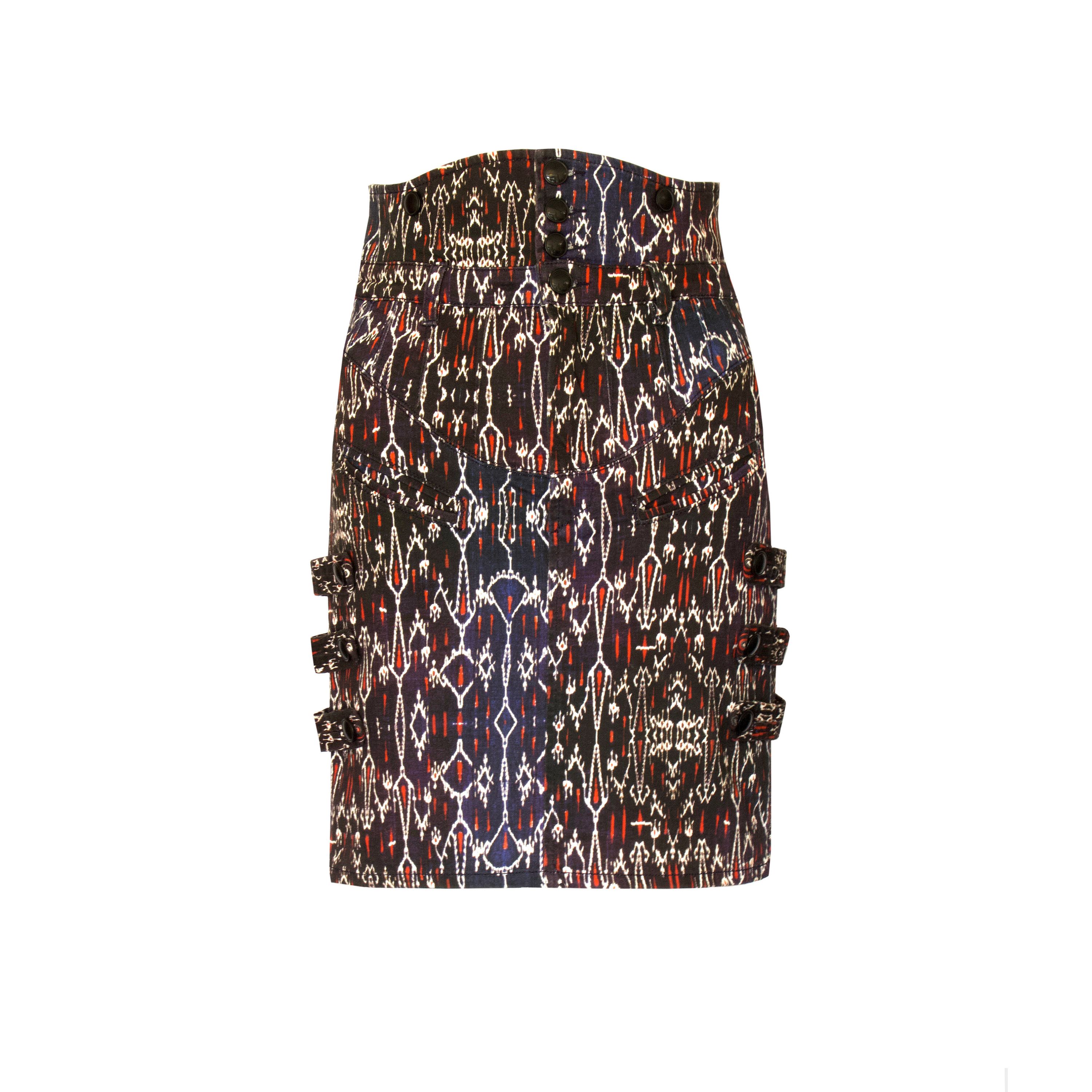 Isabel Marant Ikat print denim skirt Size S