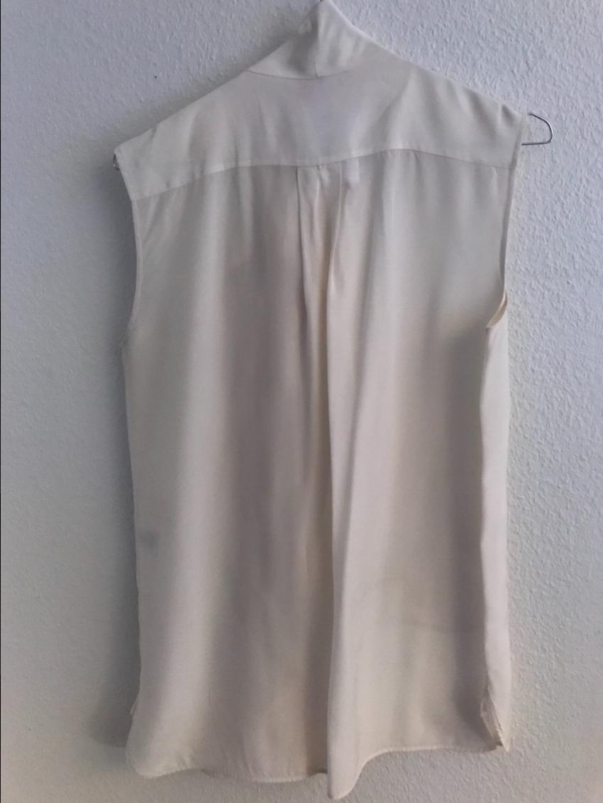 Preowned Celine pussy bow silk blouse Size S Beige/Nude