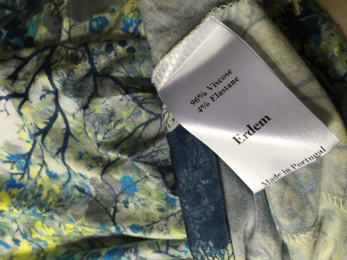 ERDEM jersey top Size M Yellow viscose