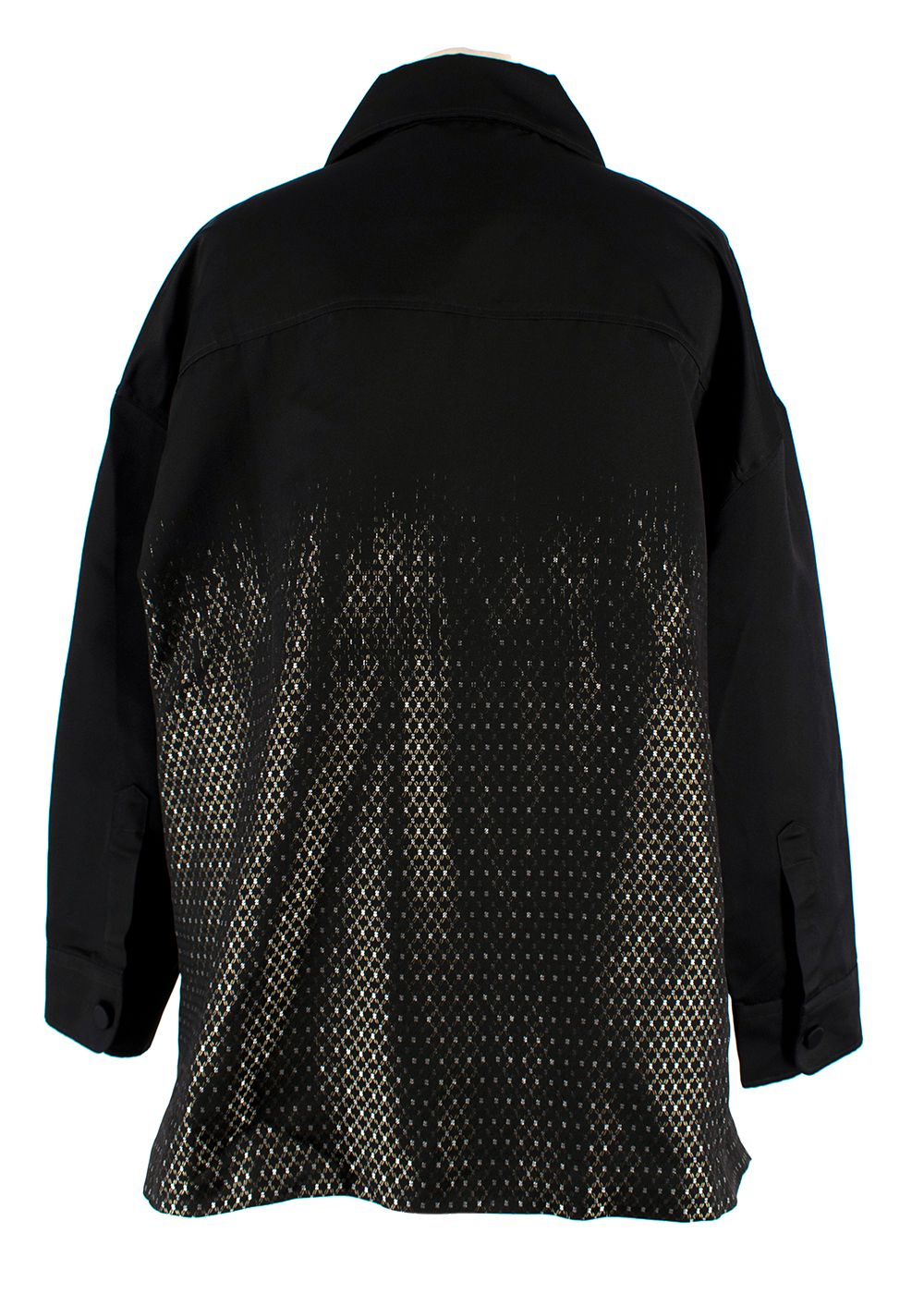 Fendi Black Silk Printed Button-down Shirt Size XS