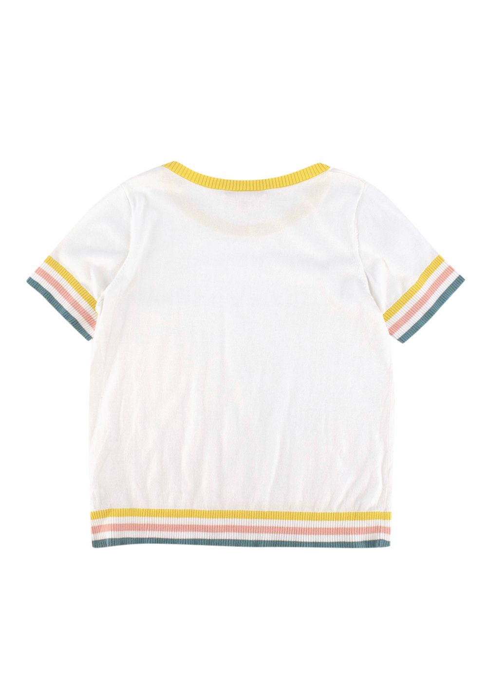 Bonpoint Kids 12Y Candy Stripe Trim Knit Top Size 12-18 Months