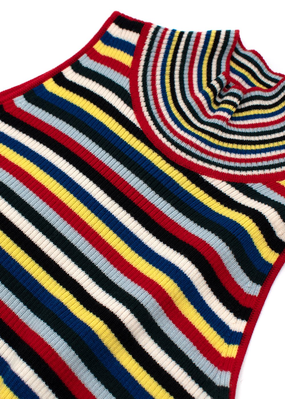 Rosetta Getty Multicolour striped ribbed-knit top Size M wool