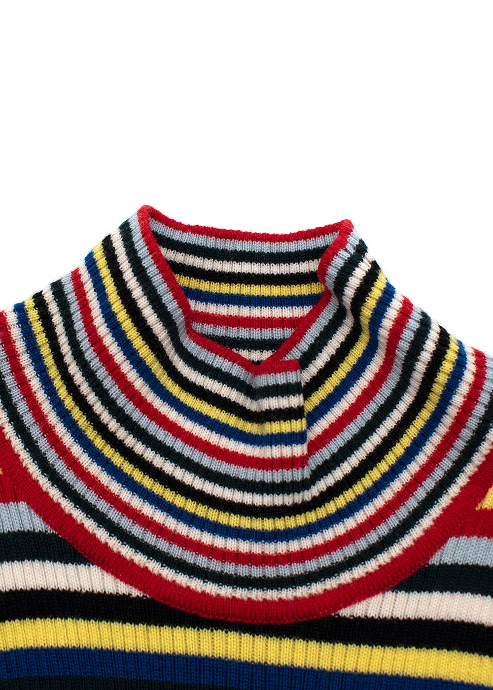 Rosetta Getty Multicolour striped ribbed-knit top Size M wool