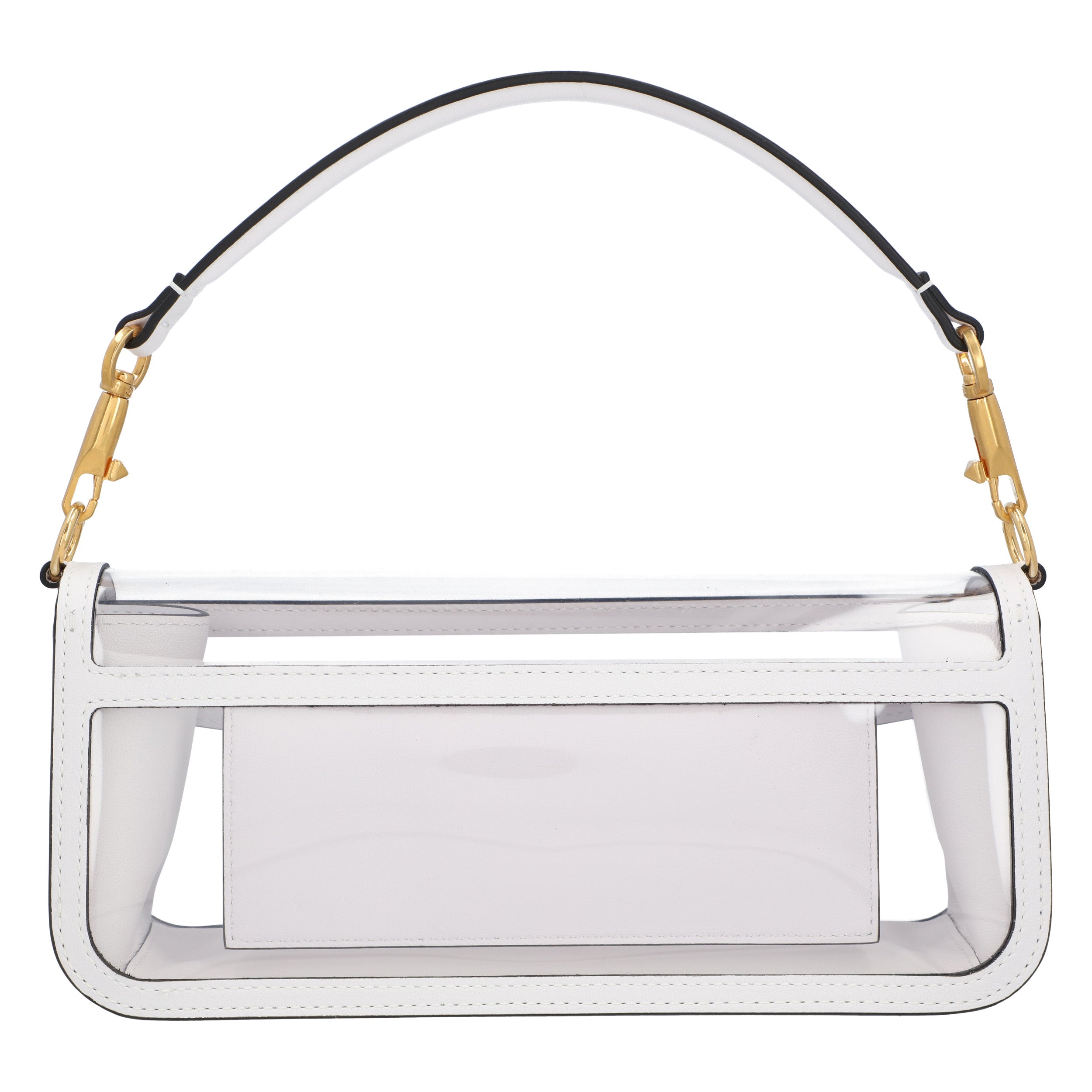 Valentino Transparent Locò Shoulder Bag white | white leather