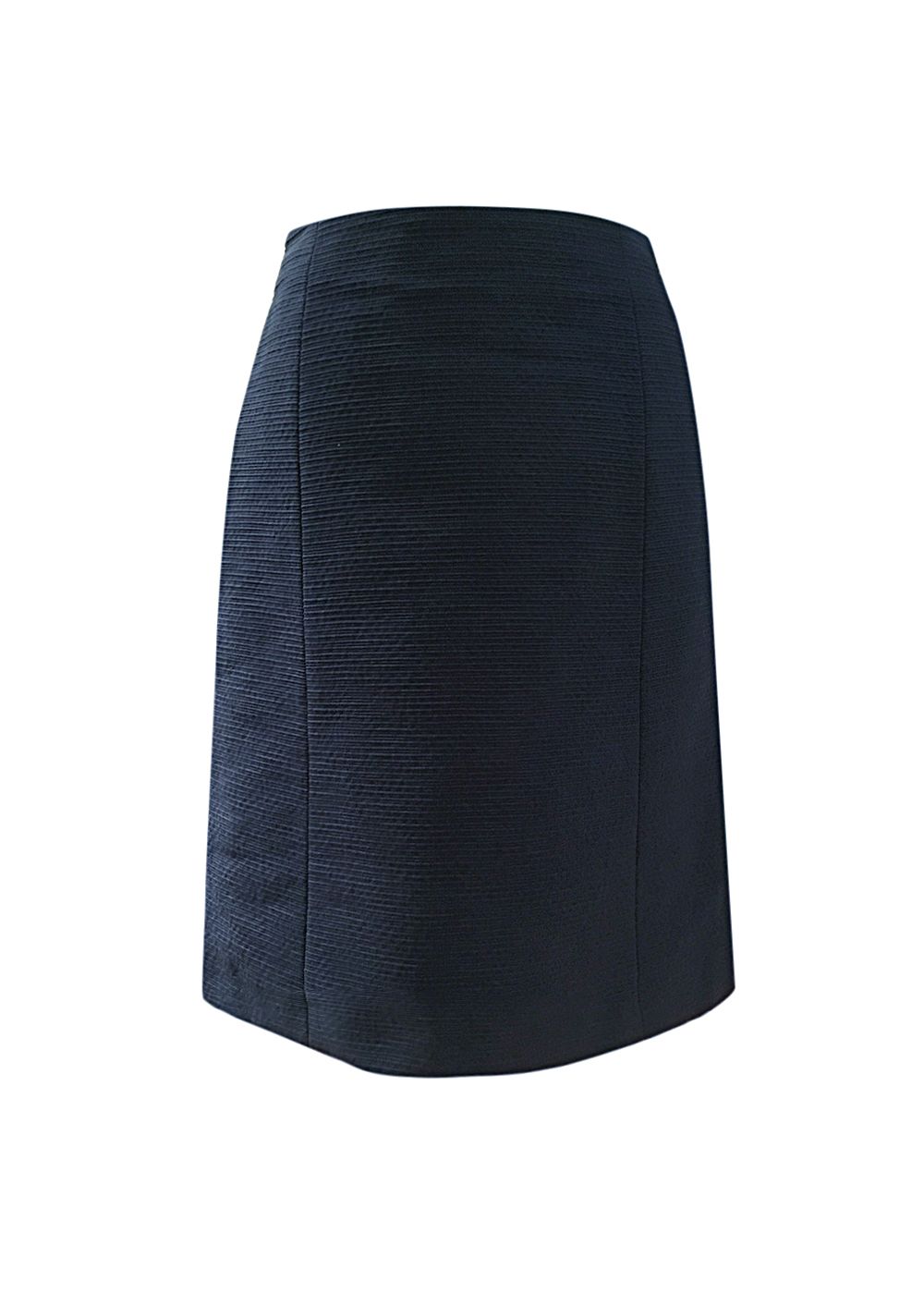 Preowned Dior Cotton A-Line Skirt Size S navy blue