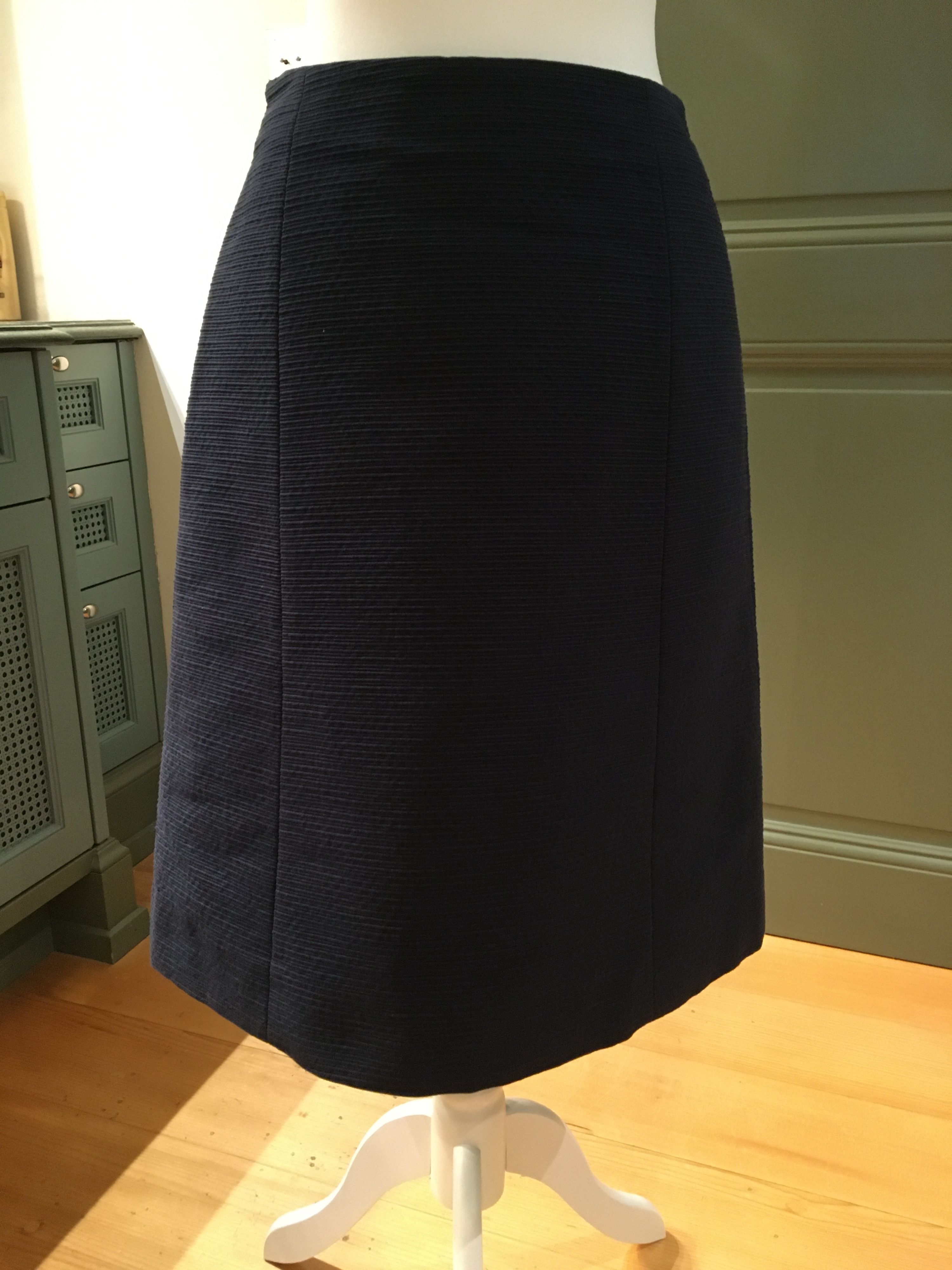 Preowned Dior Cotton A-Line Skirt Size S navy blue