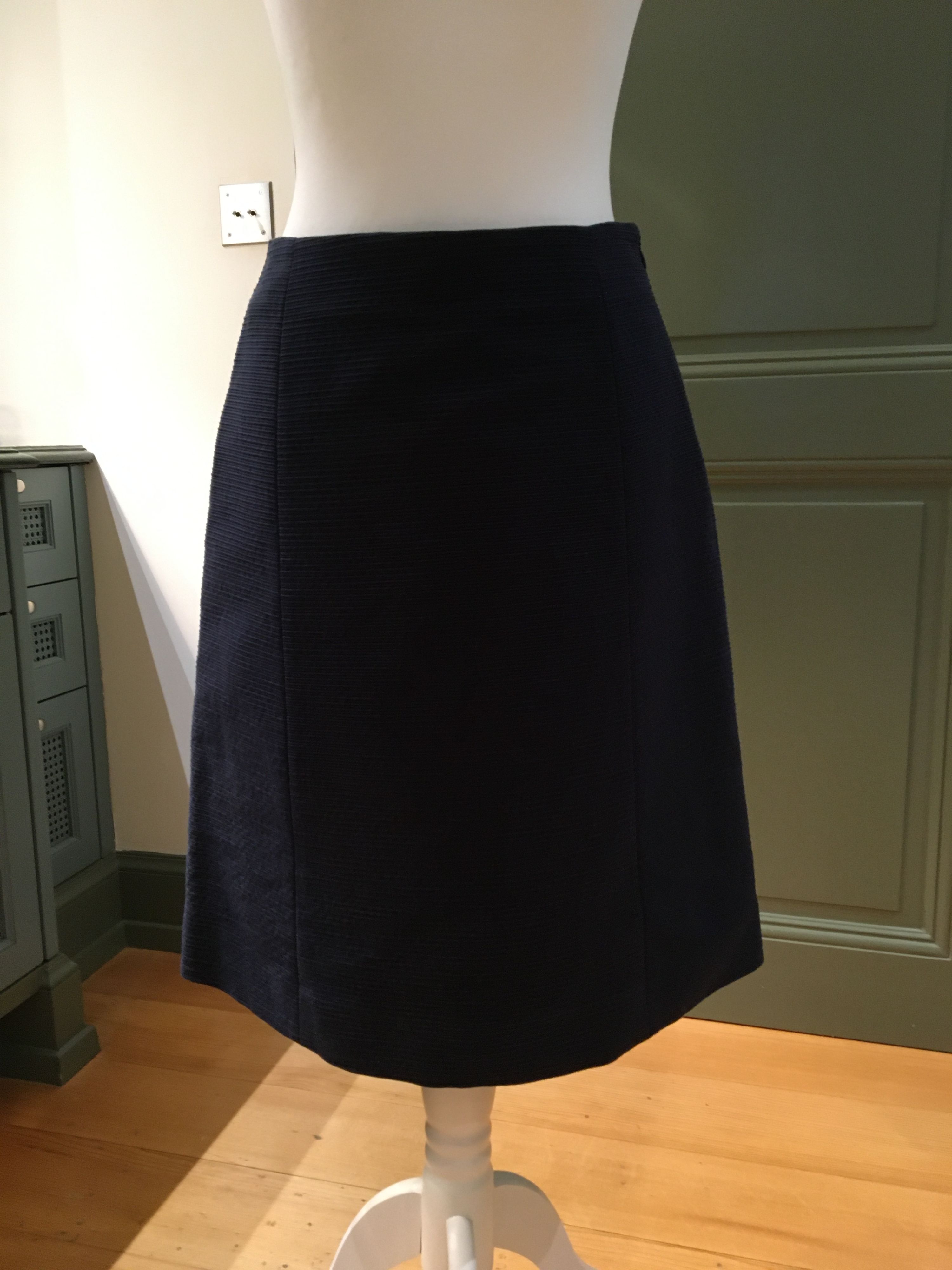 Preowned Dior Cotton A-Line Skirt Size S navy blue