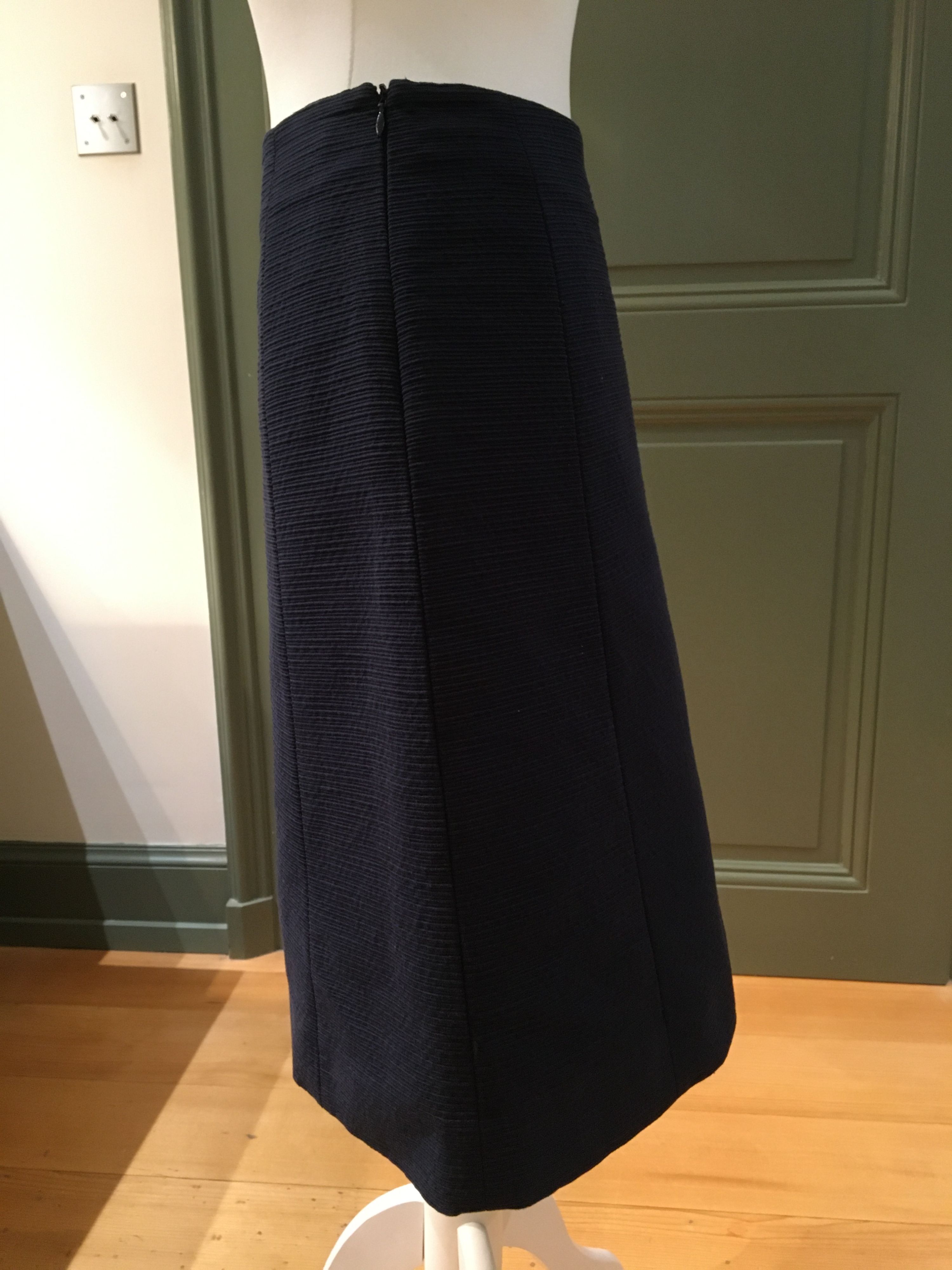 Preowned Dior Cotton A-Line Skirt Size S navy blue