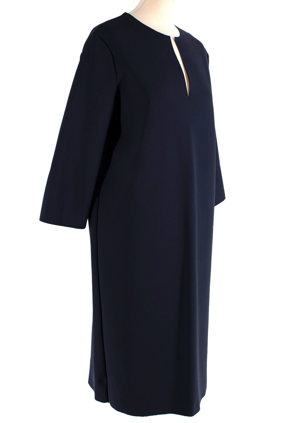 Preowned The Row Navy V-Cut Dress Size M polyamide