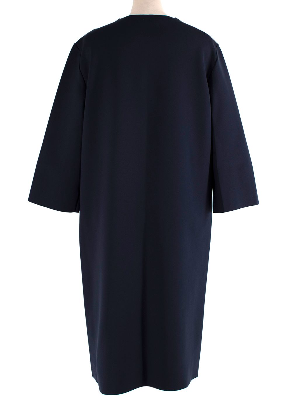 Preowned The Row Navy V-Cut Dress Size M polyamide