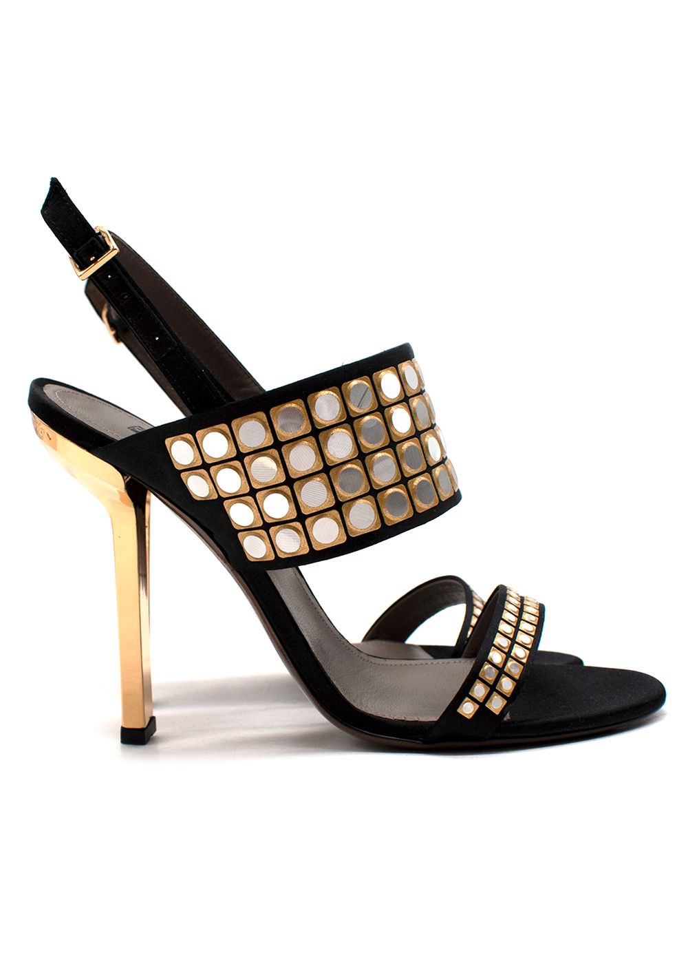 Versace Embellished Ankle Strap Sandals Size 38