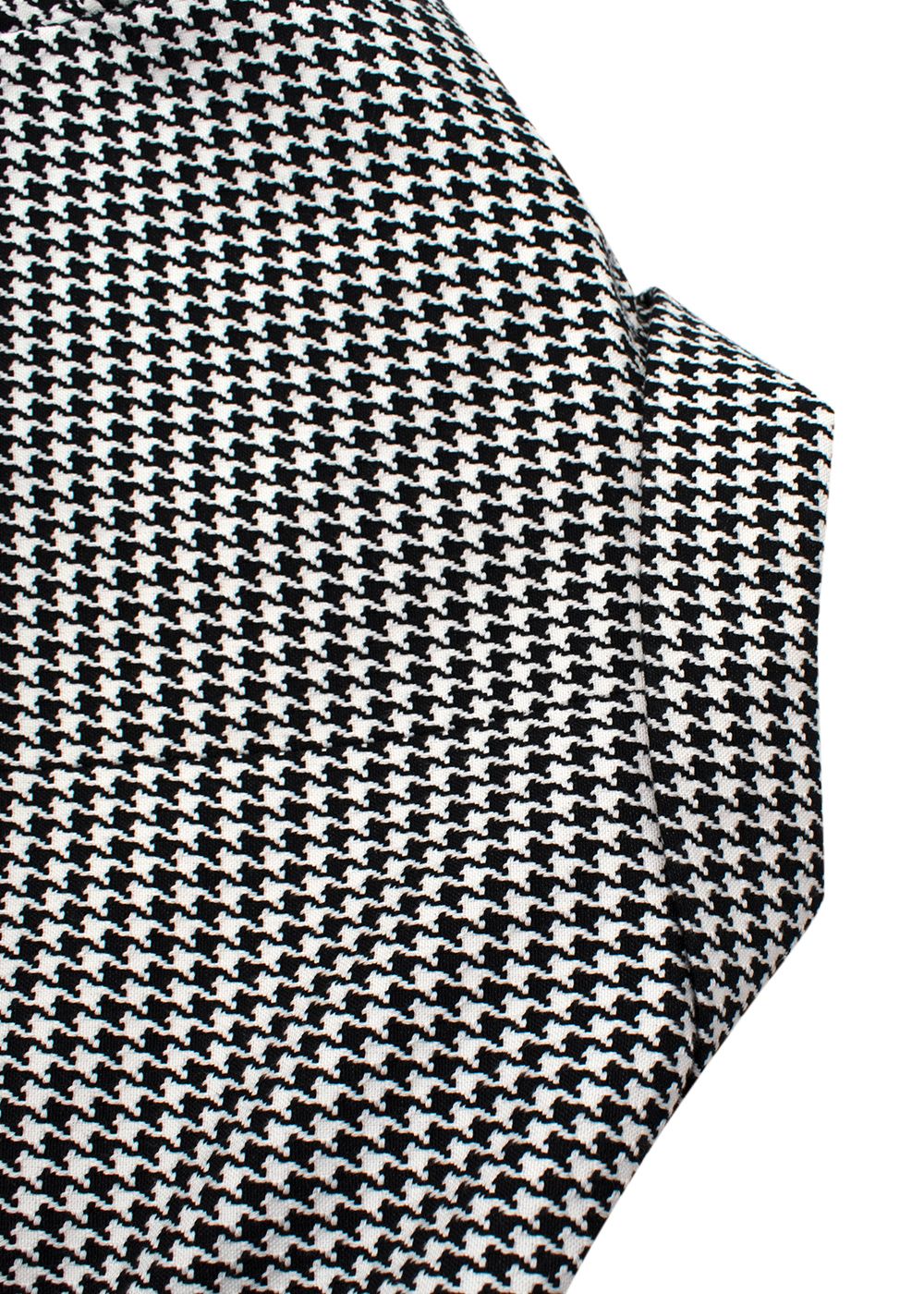 Another Tomorrow Black  White Houndstooth Tailored Longline Coat Size S black white cotton