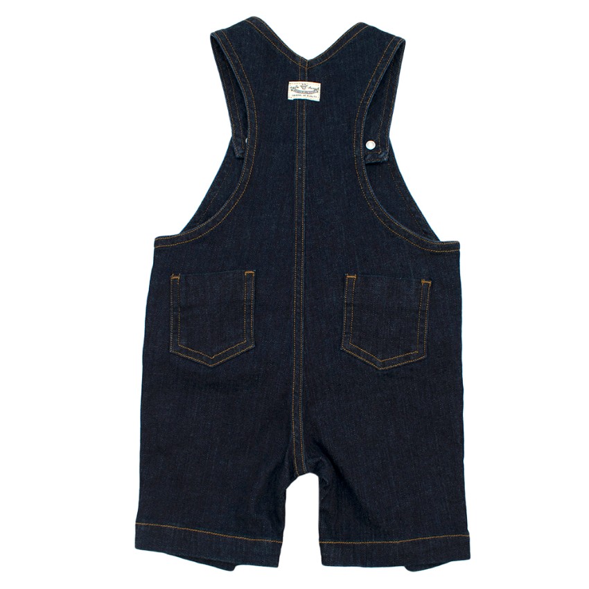 Marie Chantal Boys Carter Denim Romper Size 12-18 Months Blue cotton