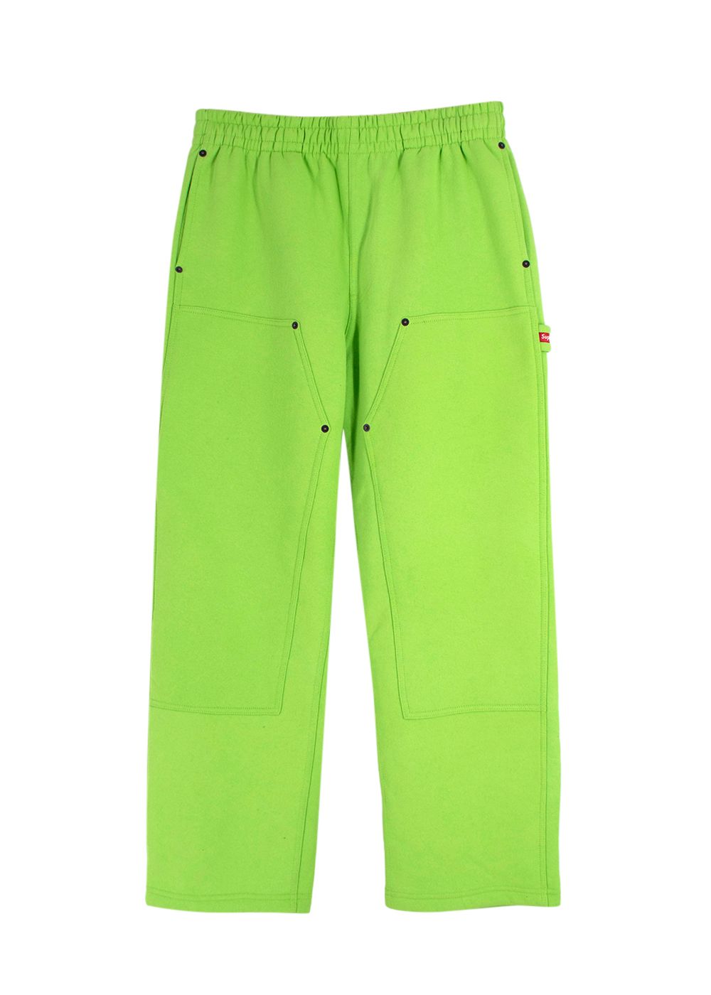 Men's Supreme Neon Green Double Knee Painter Sweatpants Size M cotton