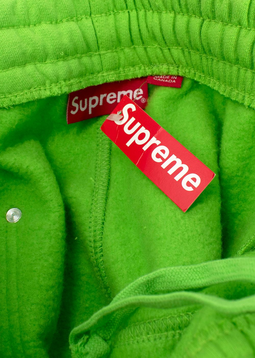 Men's Supreme Neon Green Double Knee Painter Sweatpants Size M cotton