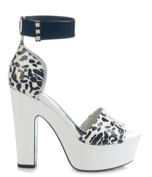 Nicholas Kirkwood Animal-print snakeskin platform sandals Size 36 White leather