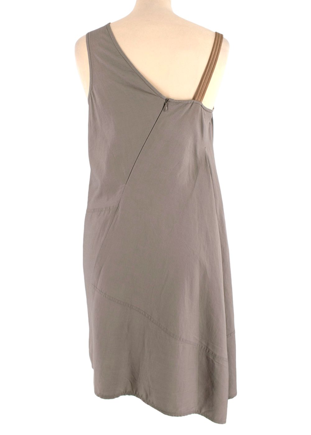 Brunello Cucinelli Grey Cotton Mini Dress Size S