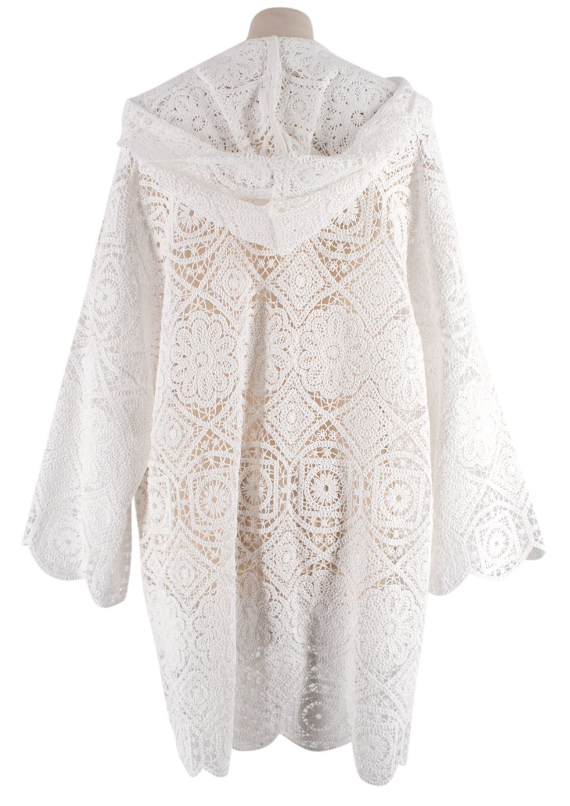 Borgo De Nor White Crochet Divona Brea Dress Size M cotton