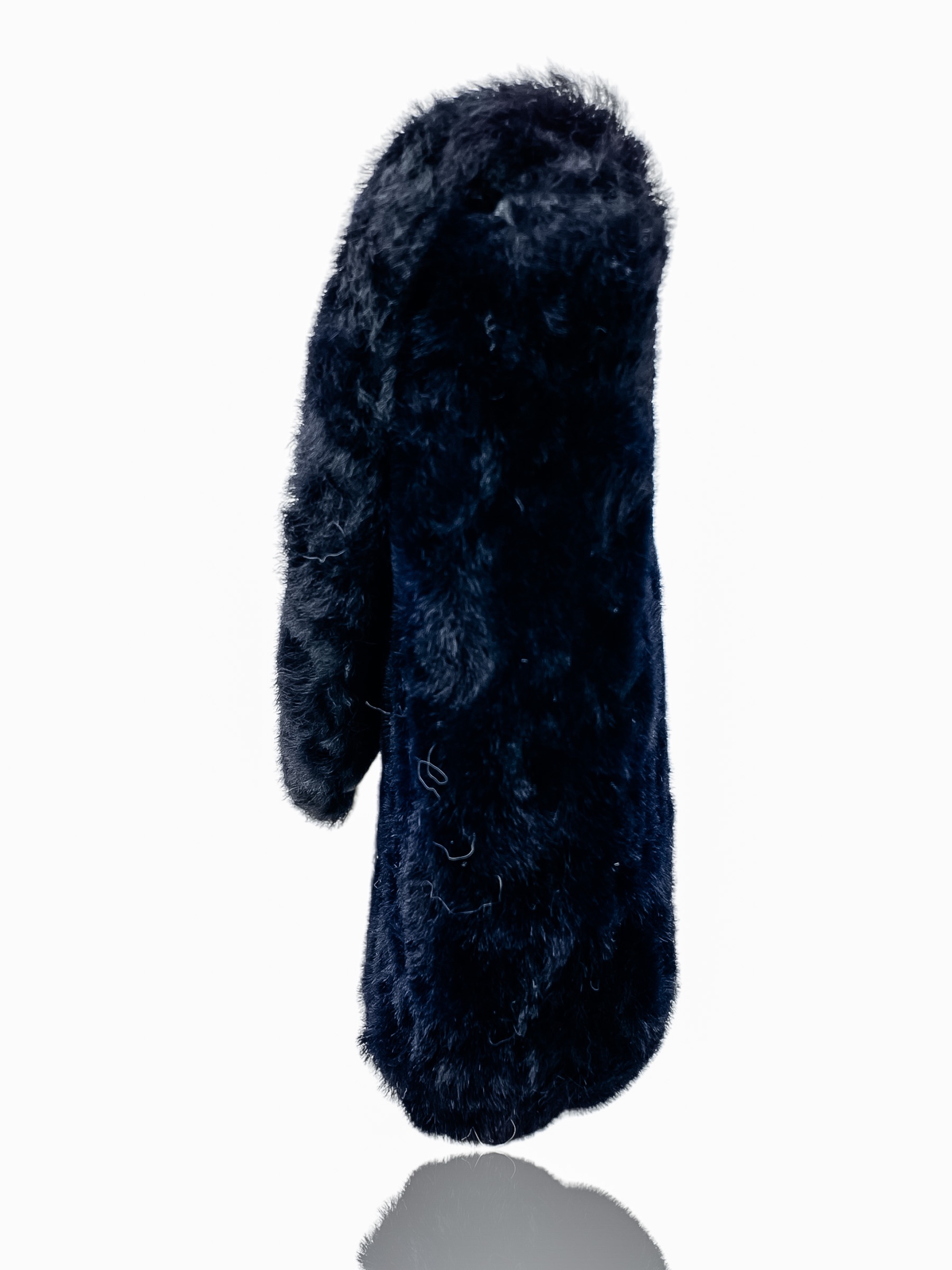 FurbySD Blue Shearling Shoulder Bag Navy fur