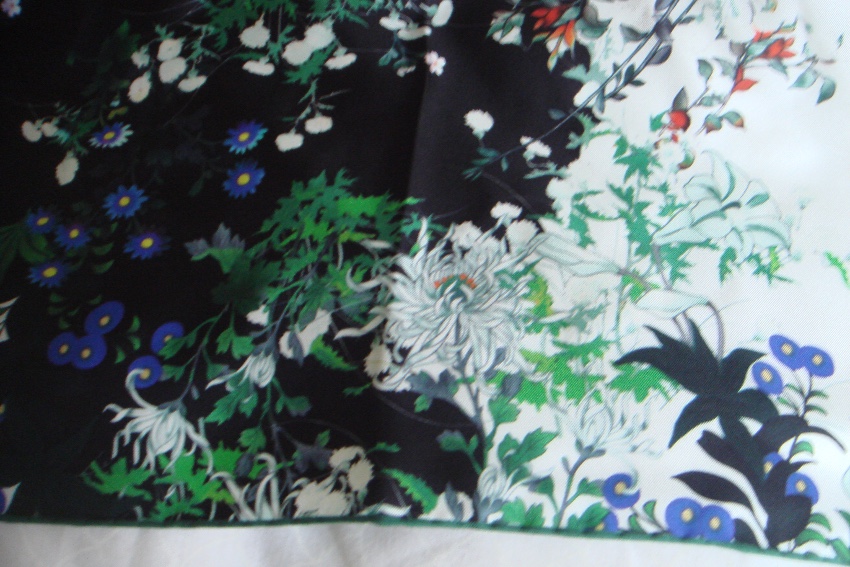 Givenchy Multicoloured Floral Print Silk Scarf White