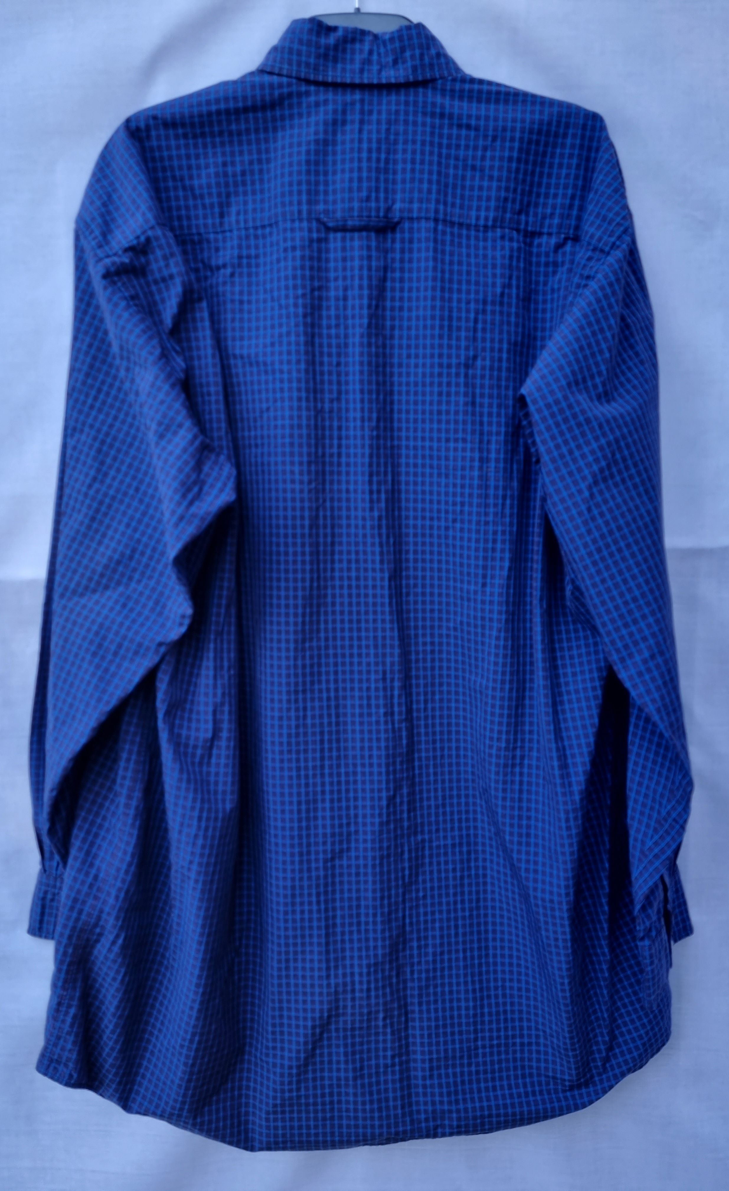 Men's Balenciaga Blue windowpane check cotton oversize shirt Size XXL