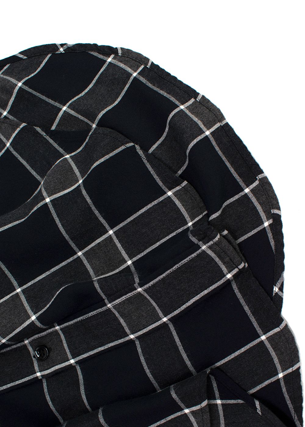 Men's Saint Laurent Chequered Shirt Size 145 Grey other