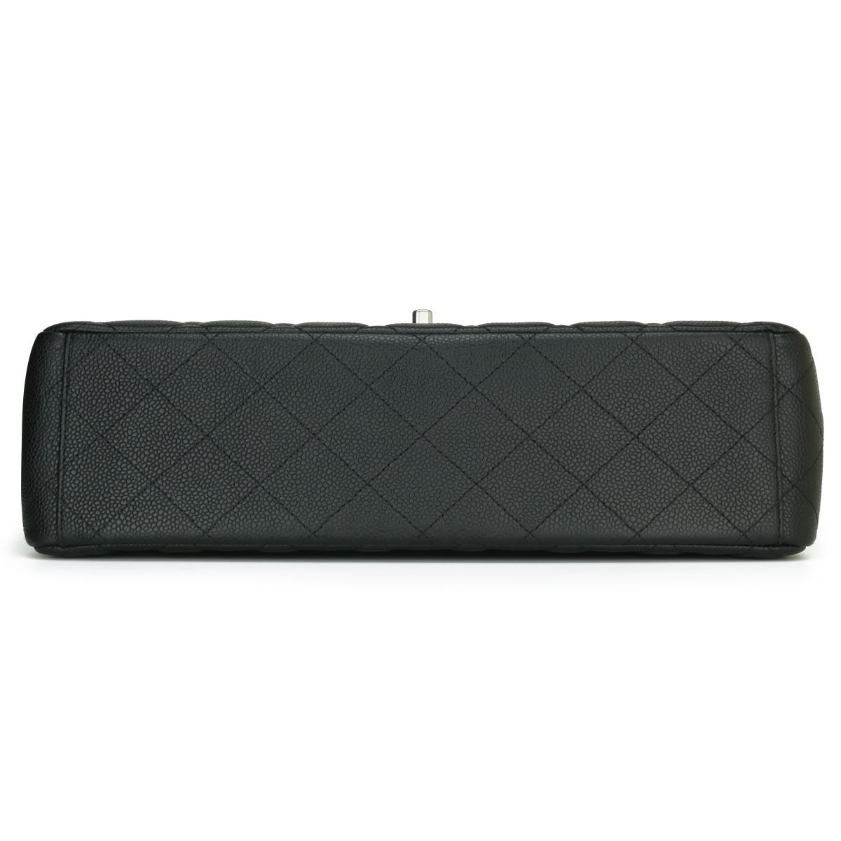 Preowned Chanel Caviar Leather Maxi Flap Bag Black grained calfskin-caviar