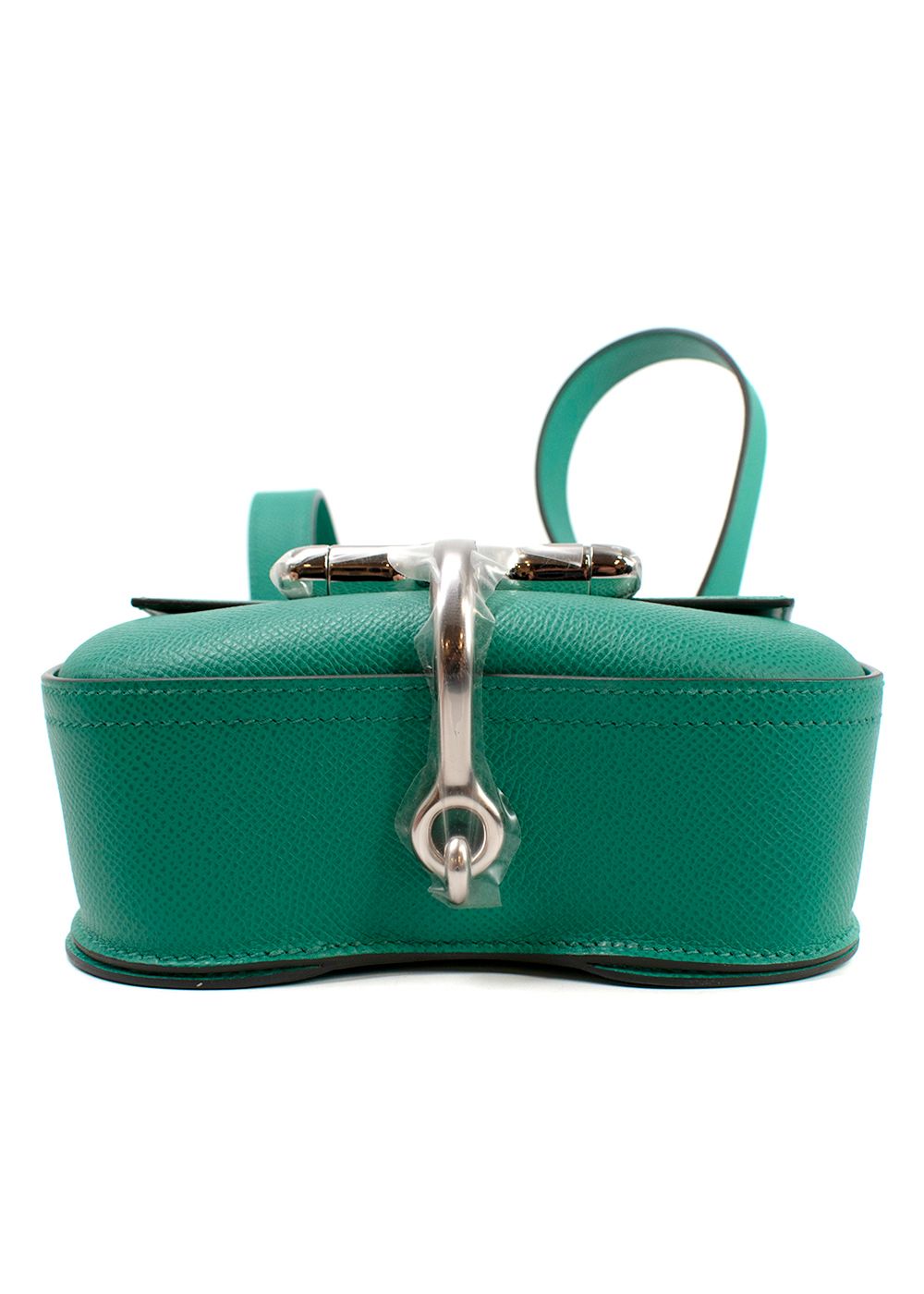 Hermes Vert Jade Epsom Della Cavalleria Shoulder Bag emerald green leather